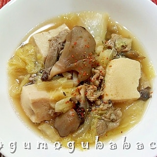 舞茸と白菜の肉豆腐